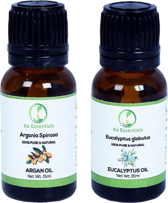 

Ks Essentials Argan Oil & Eucalyptus Oil Combo Pack (15 ml) Each(15 ml)