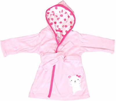 

Guru Kripa Baby Products Pink Small Bath Robe(Baby Bath Gown, For: Baby Boys & Baby Girls, Pink