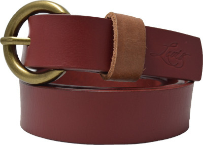 Levi's Men Casual Red Genuine Leather Belt