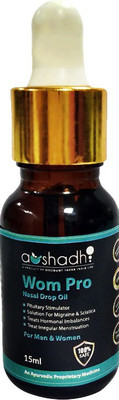 

Aushadh Wom Pro - Ayurvedic Nasal Drop for women health & hygiene / Herbal body pain relief drop Liquid(15 ml)