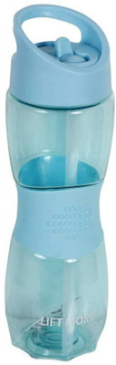

LIFT MORE Active Flip Top Bottle - 550ml Gym Water Bottle, BPA Free Drink Bottle, Sports Cap, Rubber Grip Water Bottle - For Summer Running, Cycling & Camping (550ml) 550 ml Shaker(Pack of 1, Blue)