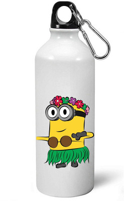 

MUGKIN A069- Minion despicable me Official printed (1 Bottle) ml- 600 ml Sipper(Pack of 1, White)