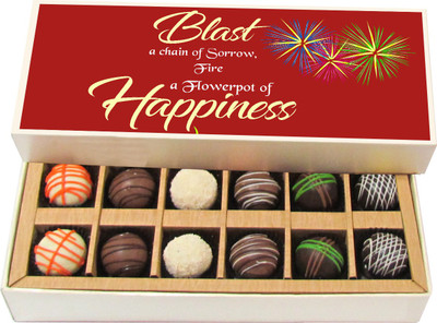

Chocholik Diwali Gifts - Blast A Chain Of Sorrow - White, Dark, Milk Chocolate Truffles - 12pc Truffles(180 g)