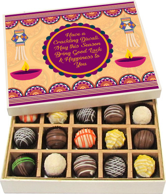 

Chocholik Diwali Gifts - Have a Crackling Diwali - White, Dark, Milk Chocolate Truffles - 20pc Truffles(300 g)