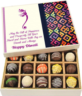 

Chocholik Diwali Sweets - Gift of Happiness on Diwali - White, Dark, Milk Chocolate Truffles - 20pc Truffles(300 g)