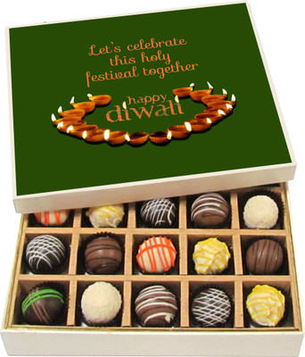 

Chocholik Diwali Gifts - Let’s Celebrate This Holy Festival Together - White, Dark, Milk Chocolate Truffles - 20pc Truffles(300 g)
