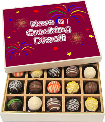 

Chocholik Diwali Gifts - Have A Cracking Diwali - White, Dark, Milk Chocolate Truffles - 20pc Truffles(300 g)