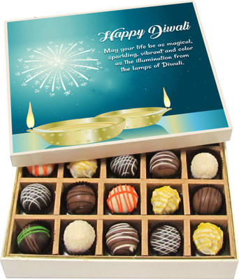 

Chocholik Diwali Sweets - May Your Life Be As Magical, Sparkling, Vibrant And Color - White, Dark, Milk Chocolate Truffles - 20pc Truffles(300 g)