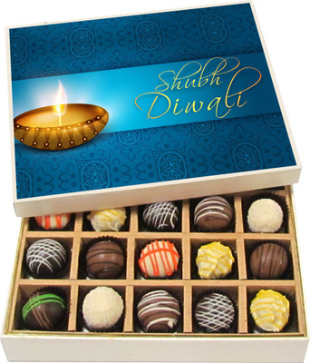 

Chocholik Diwali Gifts - Subh Diwali - White, Dark, Milk Chocolate Truffles - 20pc Truffles(300 g)