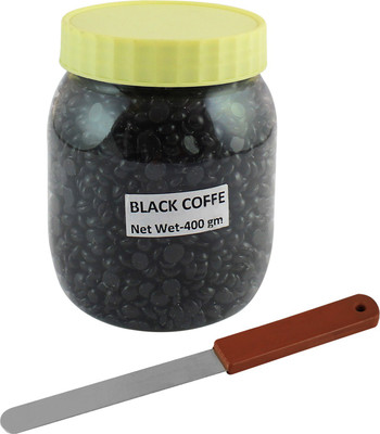 

Ear Lobe & Accessories Black Coffee Flavored Depilatory Pearl Hair Removal Hot Wax Beans (400 gms) with Plastic Wax Knife(Set of 1)