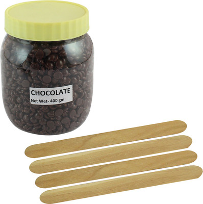 

Ear Lobe & Accessories hocolate Flavored Depilatory Pearl Hair Removal Hot Wax Beans (400 gms) with 4 Wax Applicator(Set of 1)
