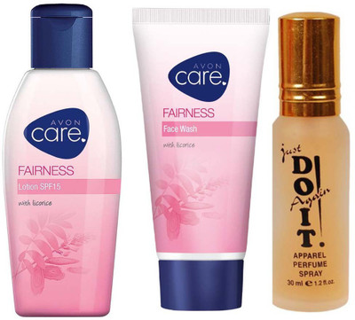 

Avon Anew Care Fairness Lotion SPF 15 (50 ml) & one Face Wash (50 g) & one do it perfume 30 ml(Set of 3)