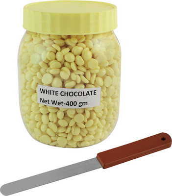 

Ear Lobe & Accessories White Chocolate Flavored Depilatory Pearl Hair Removal Hot Wax Beans (400 gms) with Plastic Wax Knife(Set of 1)