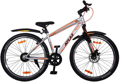 

Atlas Wind Front Suspesion Disc Brake Bike For Adults Grey&Orange 27.5 T Mountain Cycle(Single Speed, Multicolor)