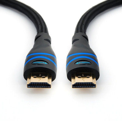 

BlueRigger Braided High Speed HDMI cable with Ethernet - Supports 3D, 4K and Audio Return [Latest Version] (6 Feet / 1.8 Meters) HDMI Cable(Compatible with Mobile, Laptop, Tablet, Mp3, Gaming Device, Black)