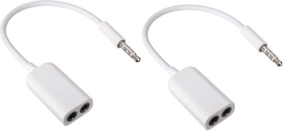 

FKU Set of 2 1X2 3.5mm Headphone Splitter(MP3 Player, Computer, Mobile,tablet, White)