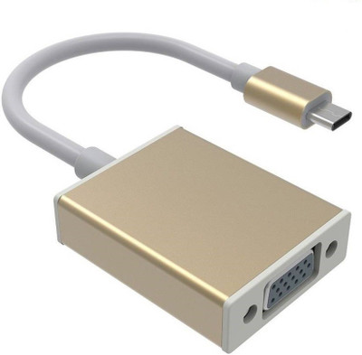 

FKU C TYPE USB 3.1 TO Female VGA Cable(computers, Laptop Macbook, TV, projector, HDTV, Gold)