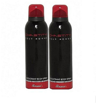 

Rasasi Chastity Pour Homme Body Spray - For Men(400 ml, Pack of 2)