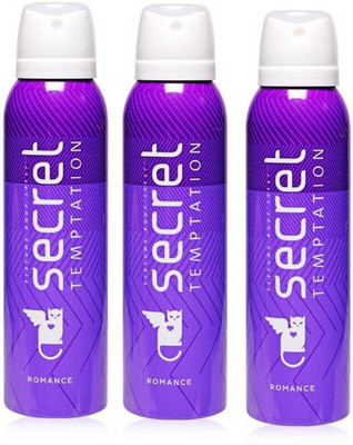 

SECRET TEMPTATION ROMANCE Perfume Body Spray - For Women(450 ml, Pack of 3)
