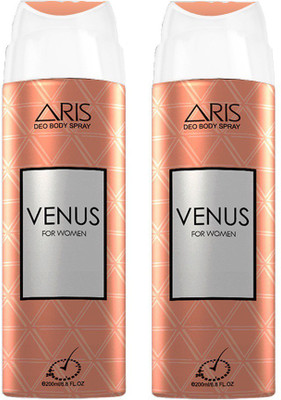 

ARIS COSMETICS ARIS VENUS DEODORANT BODY SPRAY FOR WOMEN COMBO (PACK OF 2) Deodorant Spray - For Women(400 ml, Pack of 2)