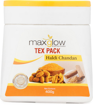 MAXGLOW TEX PACK HALDI CHANDAN - 400 GM(400 g)
