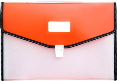 

Apex Expandable Folder with 13 Pockets, Handle, Index Tab Polypropylene A4(Set Of 1, Orange)