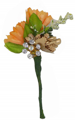 

Prime Flower Hair Pins Brooch For Women, Flower Hair Clips For Women And Girls (Set Of 5) 20 Grams, Orange, Pack Of 1 Back Pin(Orange)