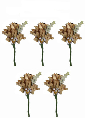 

AASA Bridal Flower Hair Clips Hair Clip, Hair Accessory Set(Gold)