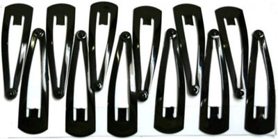 shiviksha tic tac hair clip set of twelve(black) Hair Clip(Black)