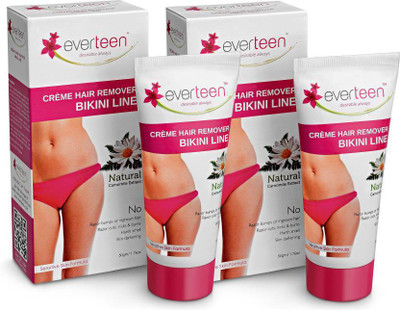 

everteen bikini hair remover creme pack of 2 Cream (100 g) Cream(100 g, Set of 2)