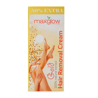 

MAXGLOW GOLD HAIR REMOVAL CREAM - PACK OF 2 - 60 GM EACH WITH 50% EXTRA Cream(120 g, Set of 2)