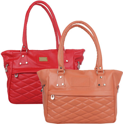 

Element Cart Hand-held Bag(Tan, Red), Red;tan