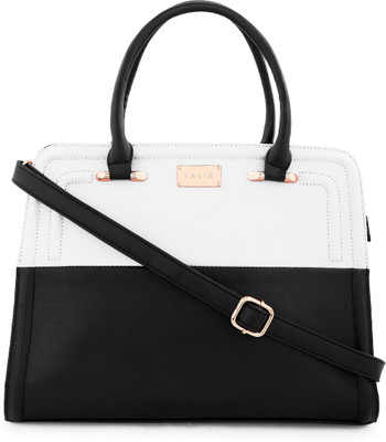 

Lavie Hand-held Bag(White, Black), Black;white