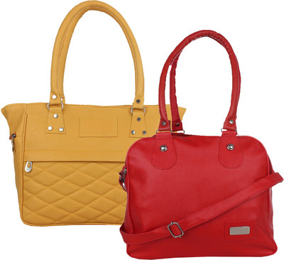 

Element Cart Hand-held Bag(Beige, Red)