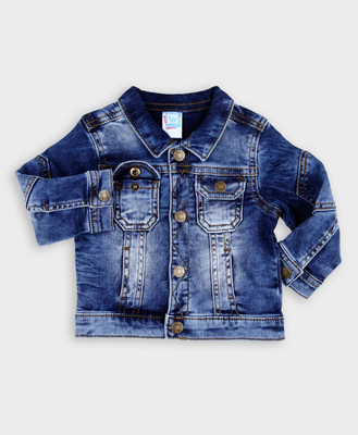 

PINK & BLUE by fbb Full Sleeve Self Design Baby Boys Jacket, Indigo