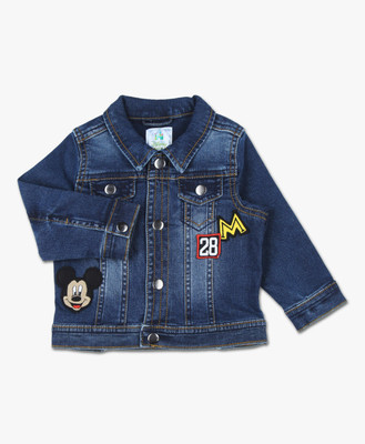 

Disney by fbb Full Sleeve Solid Baby Boys Jacket, Indigo