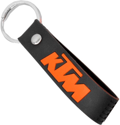 

KD COLLECTIONS Double Sided Silicon Rubber KTM Keychain Keyring Black Key Chain