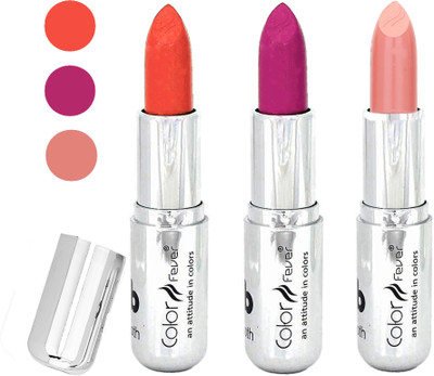 

Color Fever water proof long lasting creamy matte lipstick(orange-dark purple-nude, 12 g)