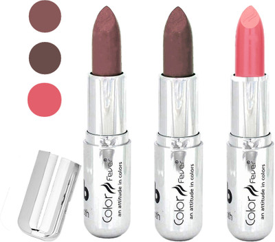 

Color Fever water proof long lasting creamy matte lipstick(chocolate-brown-peach, 12 g)