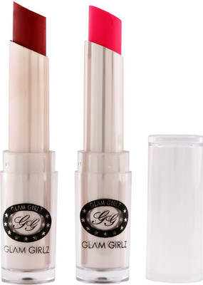 Glam Girlz Matte Lipstick-Combo(05&33)(Plum, Love Me Pink)