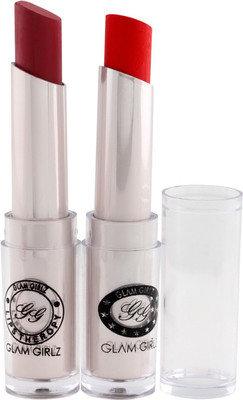 

Glam Girlz Matte Lipstick-Combo(02&24)(Bright Red, Deep Plum)