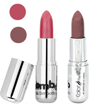 Color Fever Long last soft shine lipstick A102(pink-chocolate, 8 g)
