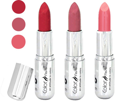 

Color Fever water proof long lasting creamy matte lipstick(red-nude-peach, 12 g)