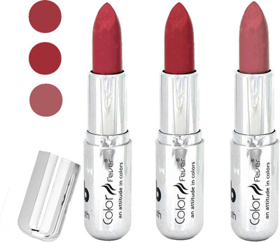 

Color Fever water proof long lasting creamy matte lipstick(brick red-dark red-mauve, 12 g)