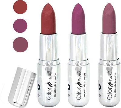 

Color Fever creamy matte non transfar lipstick for ladies(mauve-light purple-plum, 12 g)