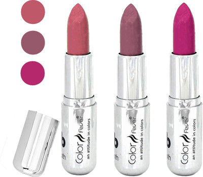 

Color Fever water proof long lasting creamy matte lipstick(nude-plum-dark purple, 12 g)
