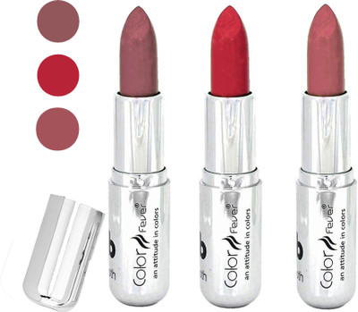 

Color Fever water proof long lasting creamy matte lipstick(brown-red-mauve, 12 g)