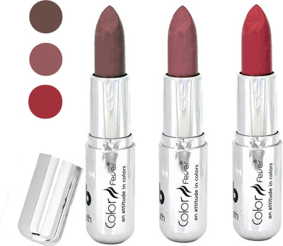 

Color Fever water proof long lasting creamy matte lipstick(brown-brown-brick red, 12 g)