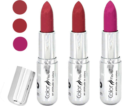 

Color Fever water proof long lasting creamy matte lipstick(brick red-dark red-dark purple, 12 g)