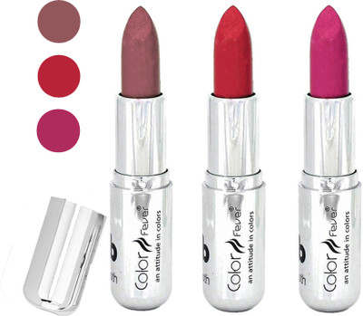 

Color Fever water proof long lasting creamy matte lipstick(brown-red-pink, 12 g)
